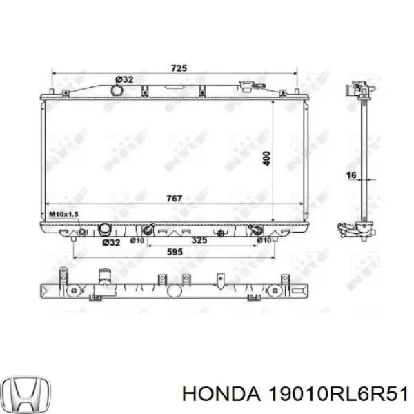 Radiador 19010RL6R51 Honda