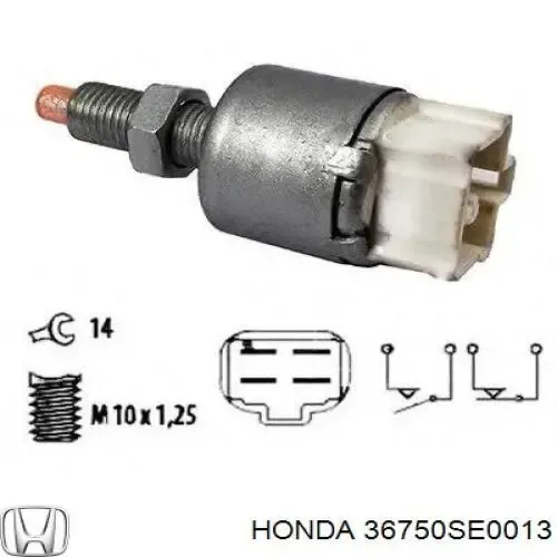 Interruptor de luz de freno 94109863 General Motors
