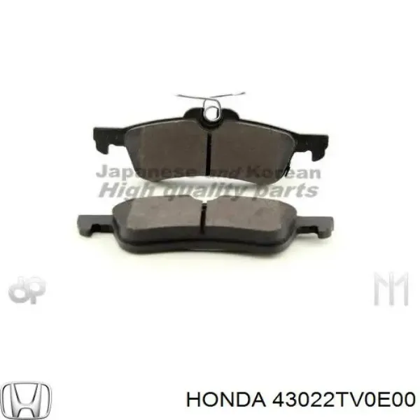 Pastillas de freno traseras 43022TV0E00 Honda