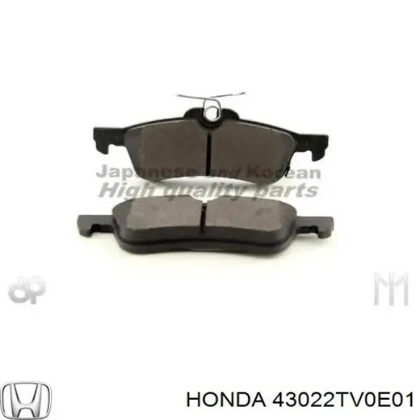 Pastillas de freno traseras 43022TV0E01 Honda