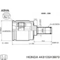 Junta homocinética interna delantera izquierda Honda Civic AL, AJ, AG, AH