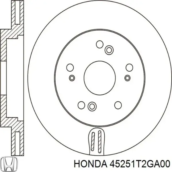 Disco de freno 45251T2GA00 Honda