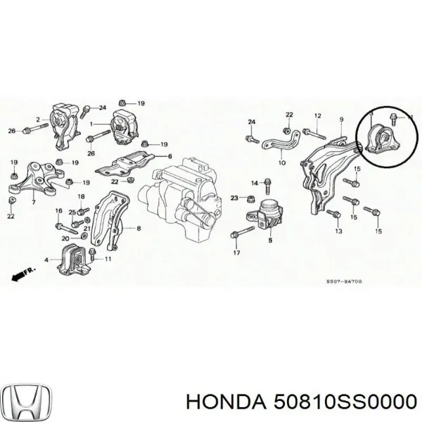 Soporte de motor trasero AWSHO1041 Tenacity