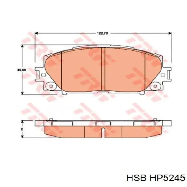 Pastillas de freno HP5245 HSB