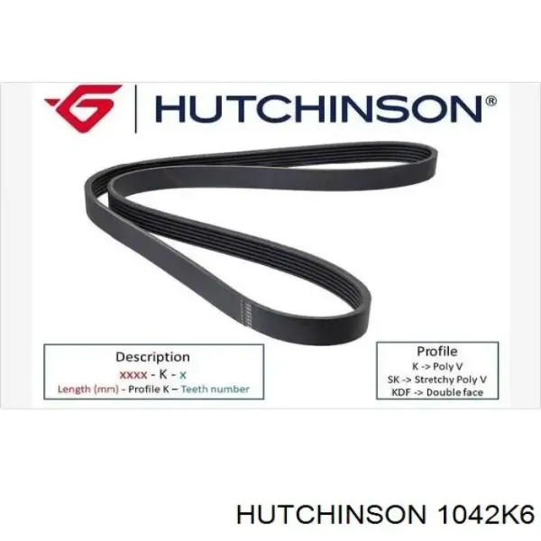 Correa de alternador 1042K6 Hutchinson