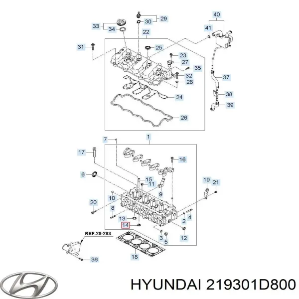 Soporte de motor trasero 219301D800 Hyundai/Kia