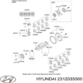 Piñón del cigüeñal Hyundai Sonata EU4