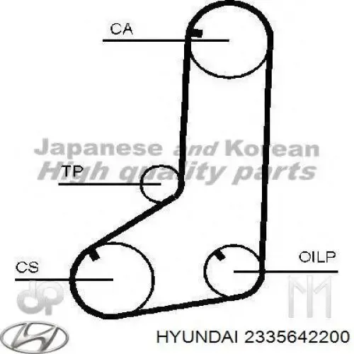 Correa del eje de equilibrado 2335642200 Hyundai/Kia