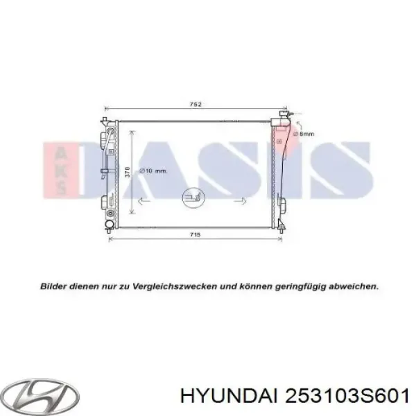 Radiador 253103S601 Hyundai/Kia