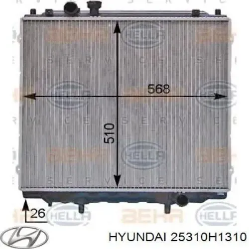 Radiador 25310H1310 Hyundai/Kia