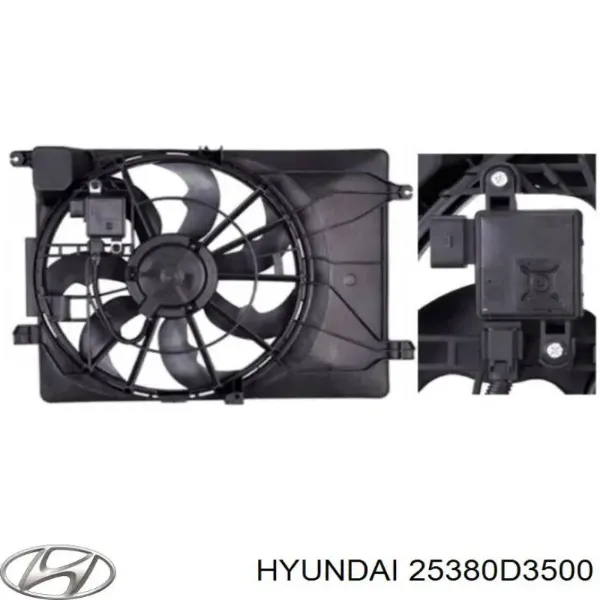 Ventilador de radiador 25380D3500 Hyundai/Kia