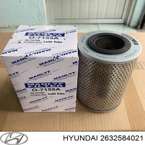 Filtro de aceite 2632584021 Hyundai/Kia