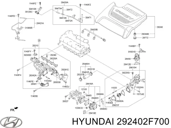 Tapa motor 292402F700 Hyundai/Kia
