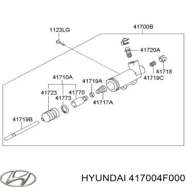 Bombin de embrague 417004F001 Hyundai/Kia