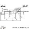 Semieje delantero izquierdo KIA Sorento JC