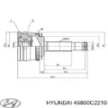 Semieje delantero izquierdo Hyundai Sonata LF
