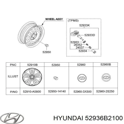 Válvula de rueda HYUNDAI 52936B2100
