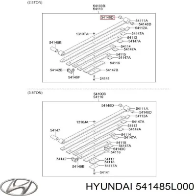 Silentblock delantero de ballesta trasera HYUNDAI 541485L000