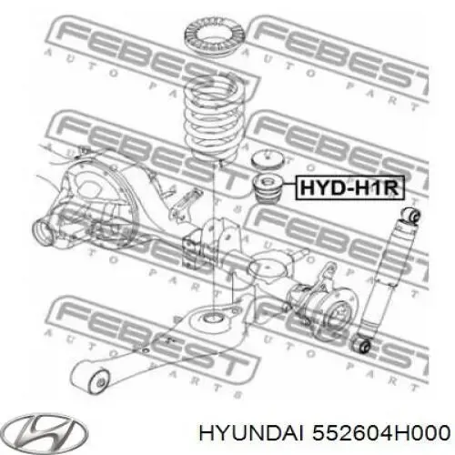 Tope de ballesta trasera 552604H000 Hyundai/Kia