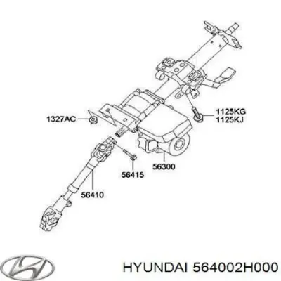 Columna de dirección inferior HYUNDAI 564002H000