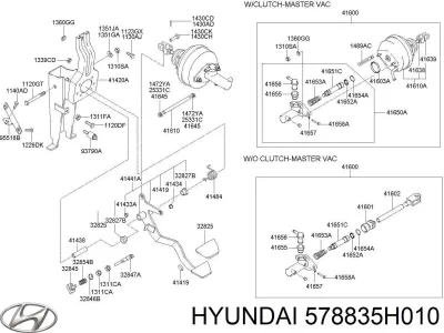 Tapa del depósito de la bomba de dirección asistida HYUNDAI 578835H010