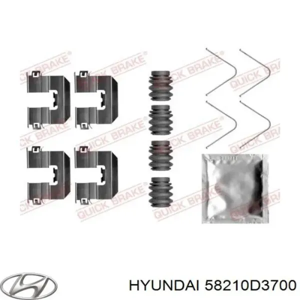 Kit de reparación de pinzas de freno trasero 58210D3700 Hyundai/Kia