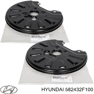 Chapa protectora contra salpicaduras, disco de freno trasero HYUNDAI 582432F100