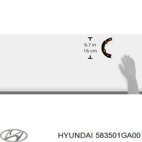 Juego de zapatas de frenos, freno de estacionamiento Hyundai Accent 3 MC