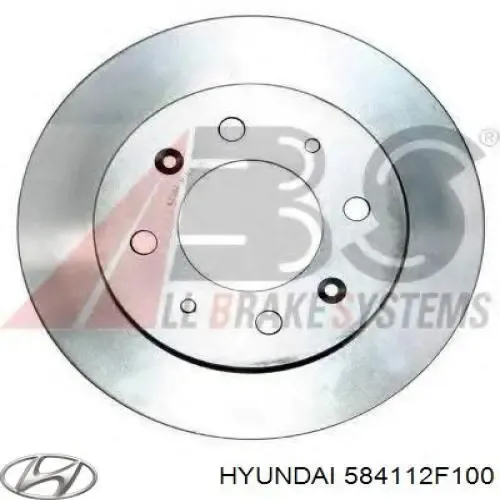 Disco de freno trasero 584112F100 Hyundai/Kia