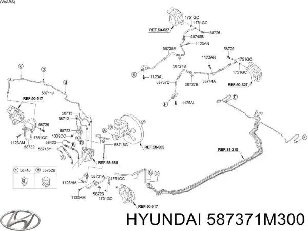 Manguera de freno 587371M300 Hyundai/Kia