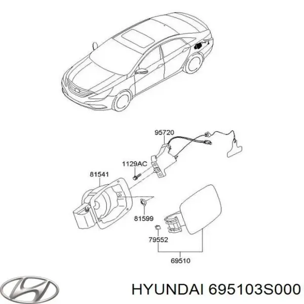 Tapa de la gasolina Hyundai Sonata VI