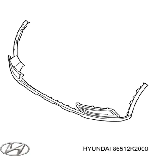 Protector para parachoques 86512K2000 Hyundai/Kia