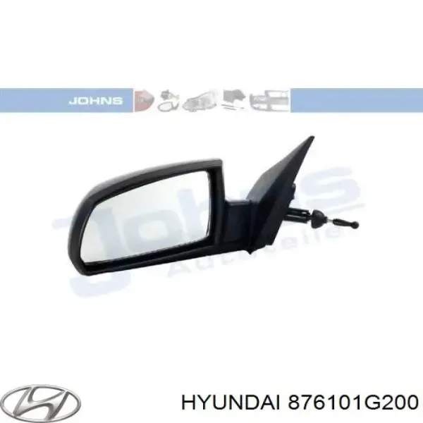 Espejo de retrovisor izquierdo 876101G200 Hyundai/Kia