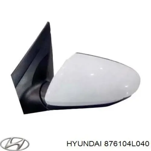 Espejo de retrovisor izquierdo 876104L040 Hyundai/Kia