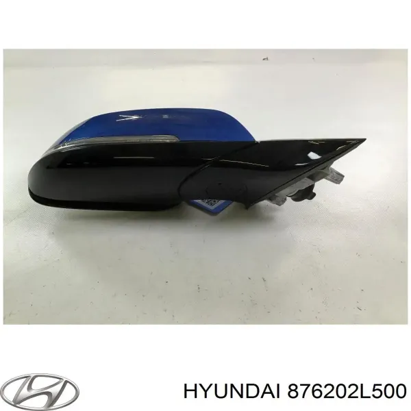 Espejo de retrovisor derecho 876202L500 Hyundai/Kia