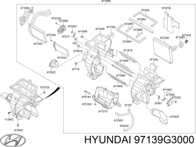Evaporador, aire acondicionado HYUNDAI 97139G3000