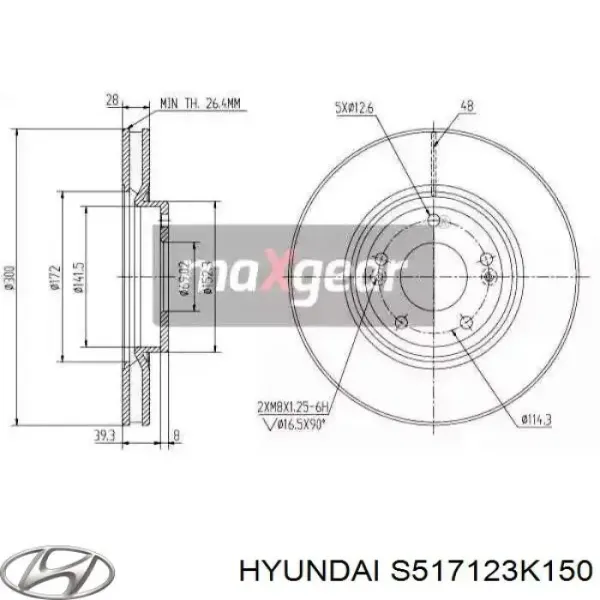 Freno de disco delantero KIA Sportage 3 SL