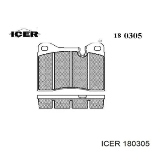 Pastillas de freno delanteras 180305 ICER