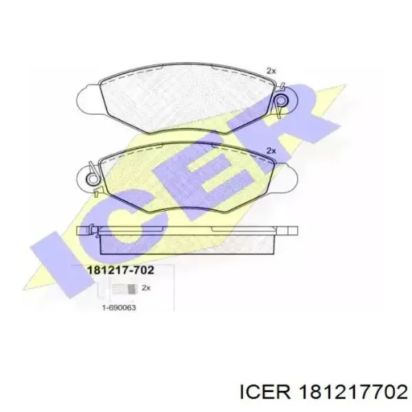 Pastillas de freno 181217702 Icer