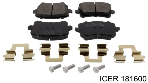 Pastillas de freno traseras 181600 Icer