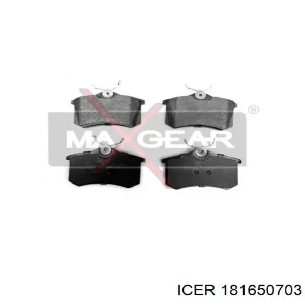 Pastillas de freno traseras 181650703 Icer