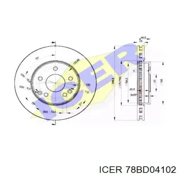 Disco de freno 78BD04102 Icer