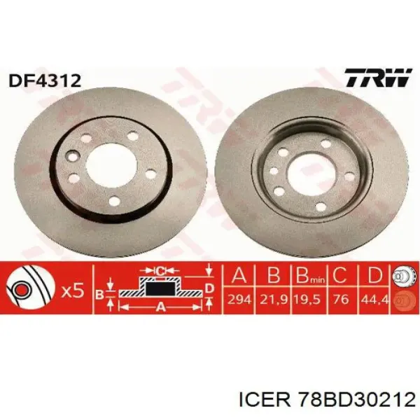 Disco de freno trasero Volkswagen Transporter 7HB, 7HJ, 7EB, 7EJ