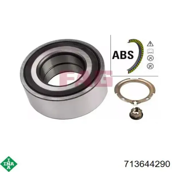 Cojinete de rueda delantero 713644290 INA