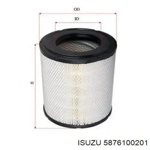 Filtro de aire 5876100201 Isuzu