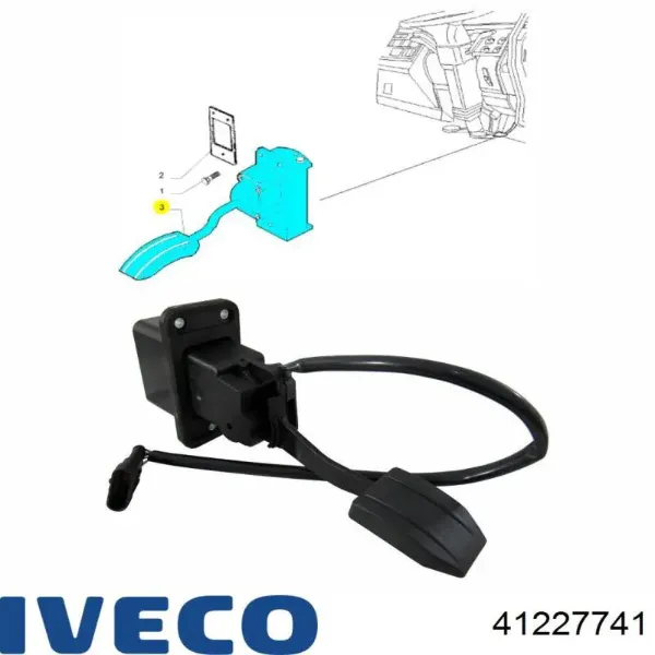 Pedal del acelerador 41227741 Iveco