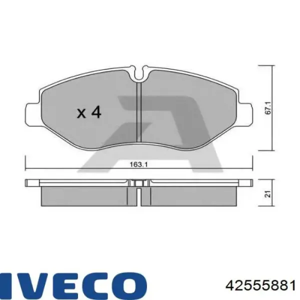 Pastillas de freno 42555881 Iveco