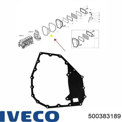 Junta de turbina, kit de montaje IVECO 500383189