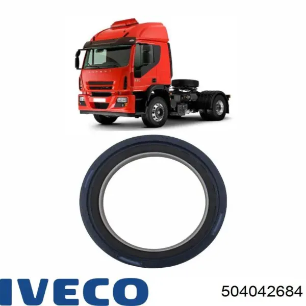 Retén de cigüeñal frontal 504042684 Iveco