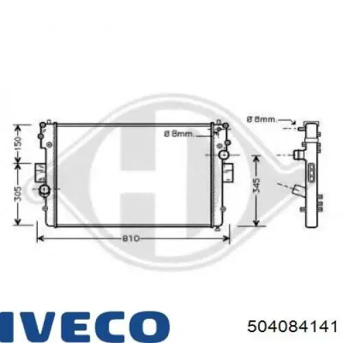 Radiador 504084141 Iveco